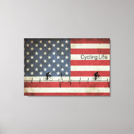 Cykling Life, Stars och stripes Canvastryck