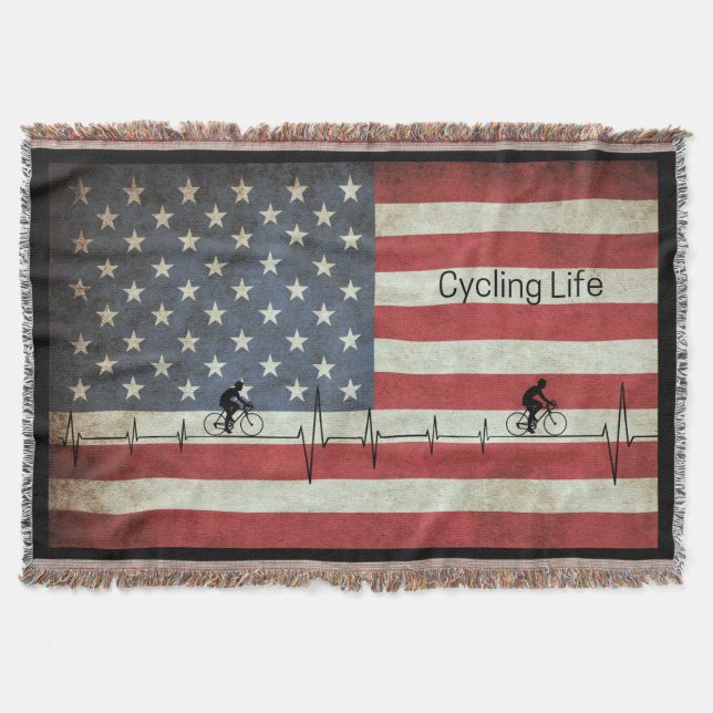 Cykling Life, Stars och stripes Filt (Framsidan)