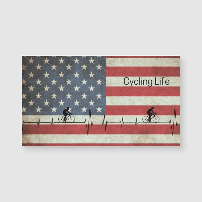 Cykling Life, Stars och stripes Magnet (Framsida)