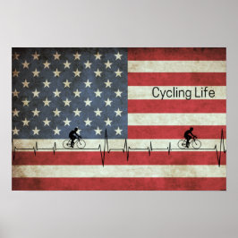 Cykling Life, Stars och stripes Poster