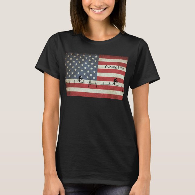 Cykling Life, Stars och stripes T Shirt (Framsida)