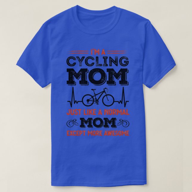 Cykling Mamma Heartslag Fantastisk Cycle Gift T Shirt (Design framsida)