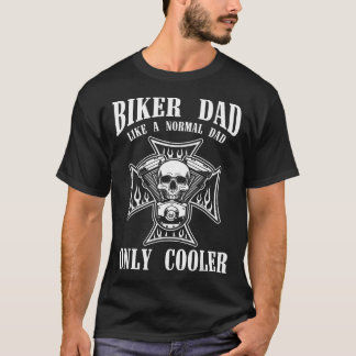 Cykling Män Fadersdag Biker Pappa Motorcykel Tur T Shirt