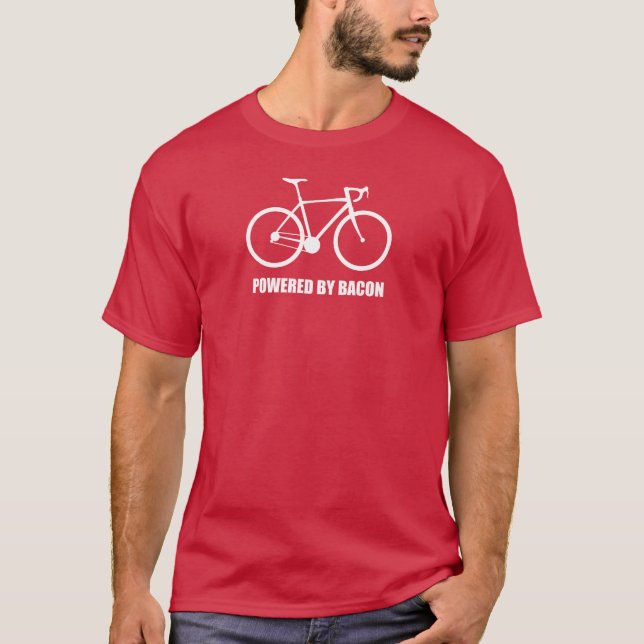 Cykling med Bacon T Shirt (Framsida)