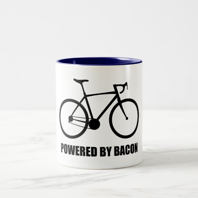 Cykling med Bacon Två-Tonad Mugg (Center)