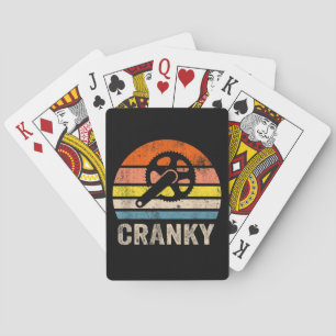 Cykling med Cranky Vintage Sol Funny Bicycle Älska Casinokort