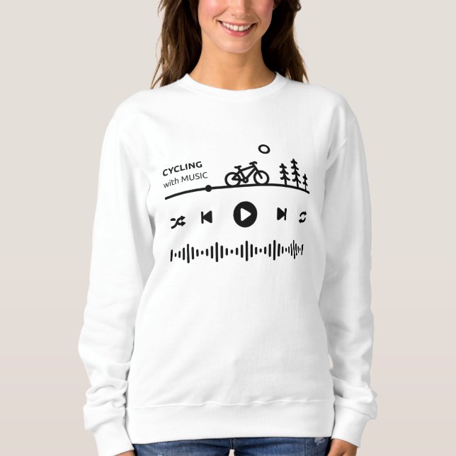 Cykling med musik t shirt (Framsida)
