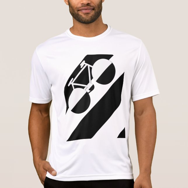 Cykling . modern cykel-bära tee (Framsida)