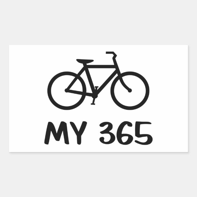 Cykling, My 365 Rektangulärt Klistermärke (Framsida)