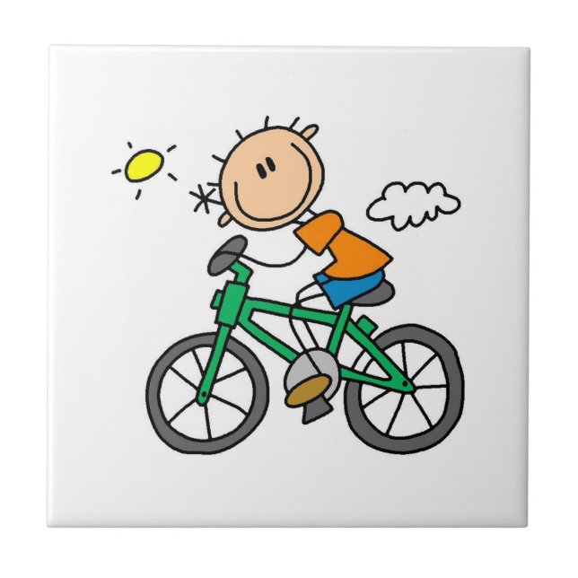Cykling på cykel - Manlig Kakelplatta (Framsidan)
