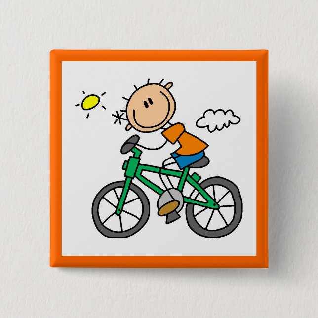 Cykling på cykel - manlig knapp (Framsida)