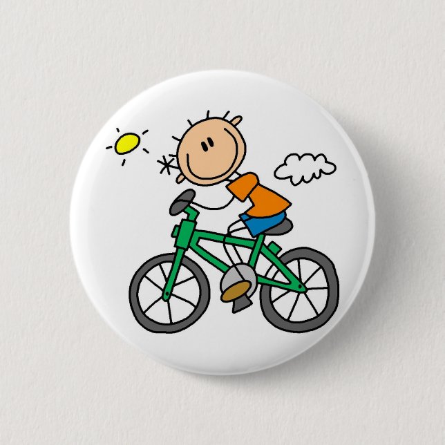 Cykling på cykel - manlig knapp (Framsida)