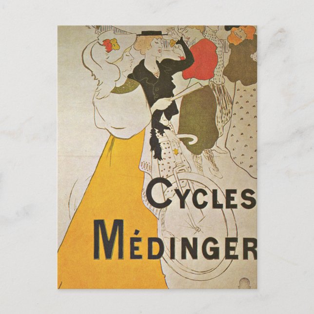 Cykling på cyklar i Paris Frankrike Vykort (Framsida)