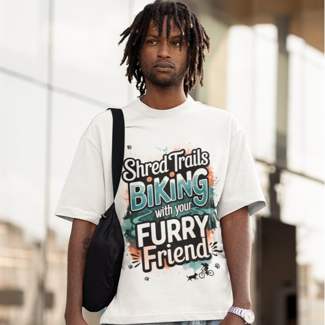 Cykling på stigar med lurviga vän t shirt (Skapare uppladdad)