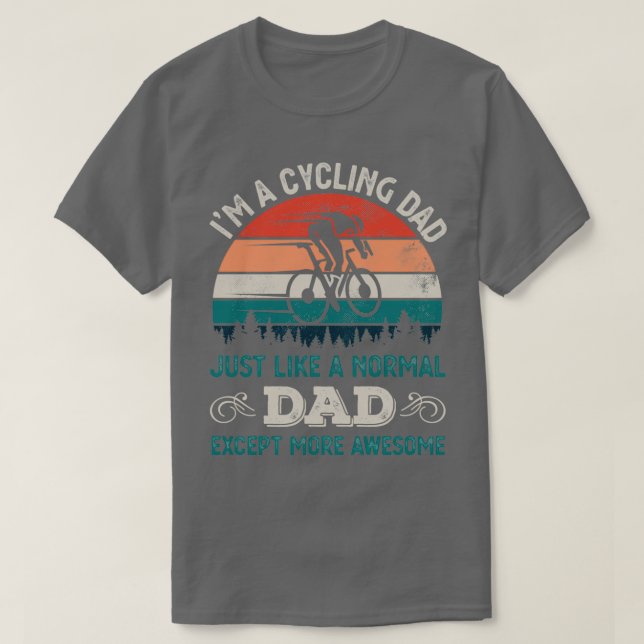 Cykling Pappa Cyclist Fars dag Gift T Shirt (Design framsida)