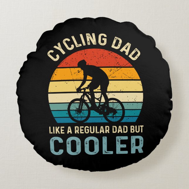 Cykling Pappa | Cyklist | Cykolog | ÄVENTYR Rund Kudde (Framsidan)
