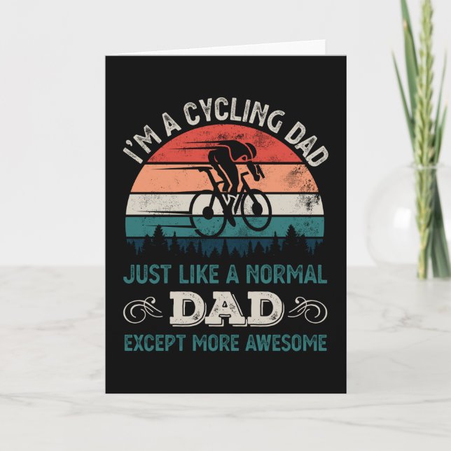 Cykling Pappa - Cyklist Fars dag Gift Kort (Framsida)