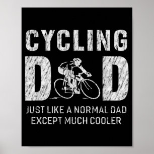 Cykling Pappa-gåvor för cykling av Far Coola Pappa Poster