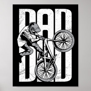 Cykling Pappa Mountainbike BMX Glad fars dag Poster