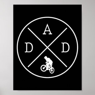 Cykling Pappa Mountainbike Cykel Cykling Fars Dag Poster