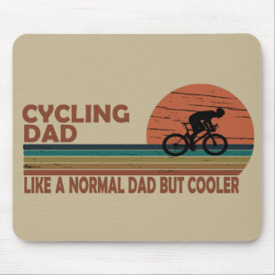 Cykling pappa som ett normalt pappa men kylare musmatta