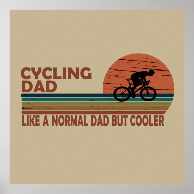 Cykling pappa som ett normalt pappa men kylare poster (Framsidan)