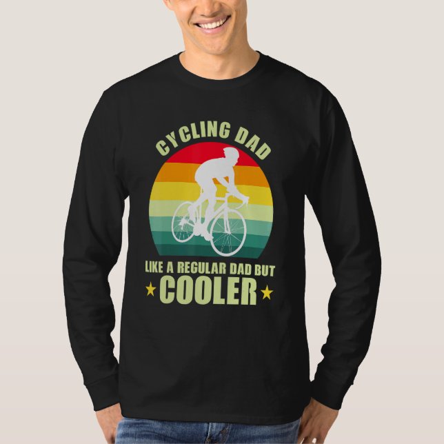 Cykling Pappa som ett vanligt Pappa men kylare För T Shirt (Framsida)