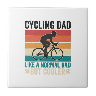 Cykling Pappa Vintage Biker Far T-Shirt Design_1 Kakelplatta
