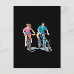 Cykling par vykort