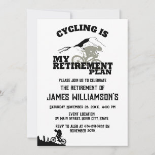 Cykling pensionerad pensionsfest inbjudningar
