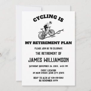 Cykling pensionerad pensionsfest inbjudningar