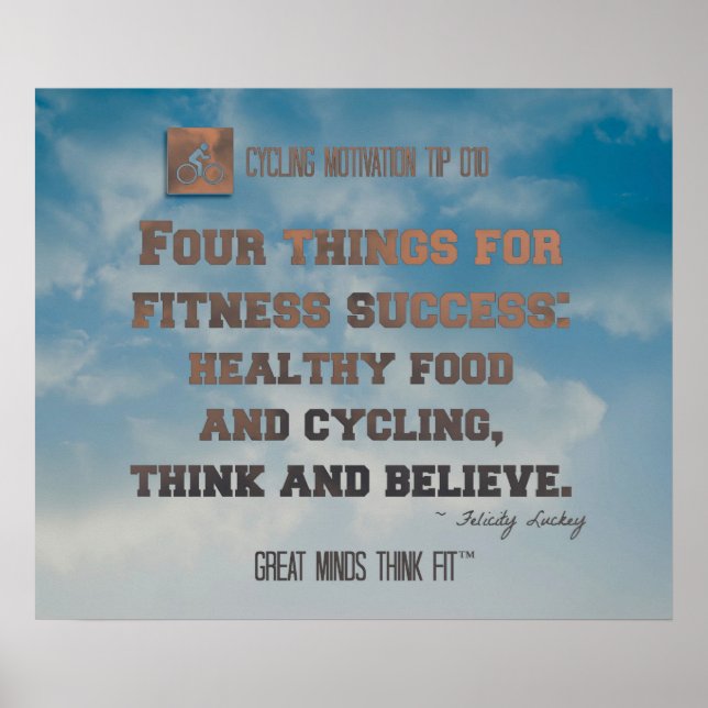 Cykling Poster med Blå himmel och offert 010 (Framsidan)