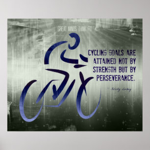 Cykling Poster med Perseveransoffert