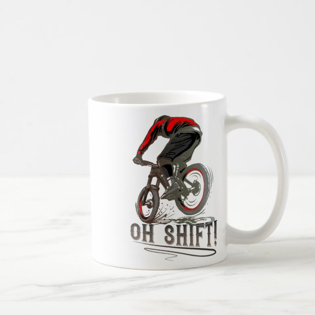 Cykling Ridning Mtb Mountainbiker Oj då  Kaffemugg (Höger)
