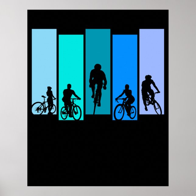 Cykling Silhuett Sport Poster (Framsidan)