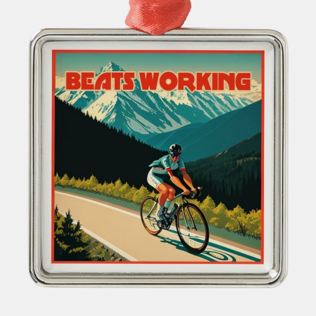 Cykling Slår Arbete Julgransprydnad Metall (Framsidan)