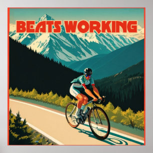 Cykling Slår Arbete Poster