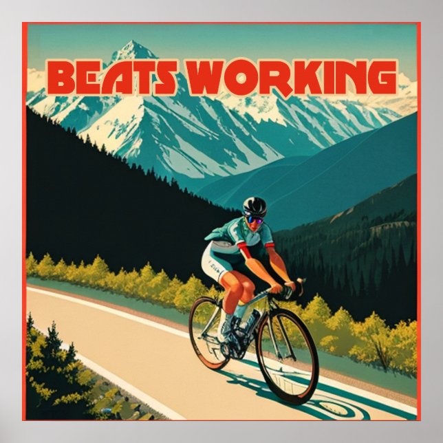 Cykling Slår Arbete Poster (Framsidan)