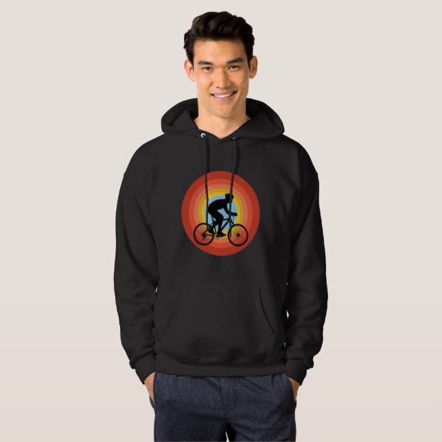 CYKLING SOLNEDGÅNG VINTAGE HOODIE (Hel framsida)