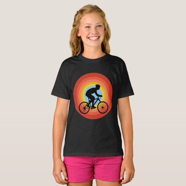 CYKLING SOLNEDGÅNG VINTAGE T-Shirt (Hel framsida)