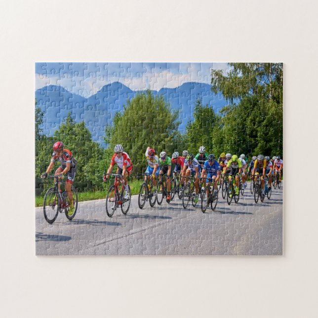 Cykling Sport Tävla Jigszawa Puzzle Pussel (Horisontell)