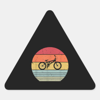 Cykling Stil Bmx Rider Triangelformat Klistermärke