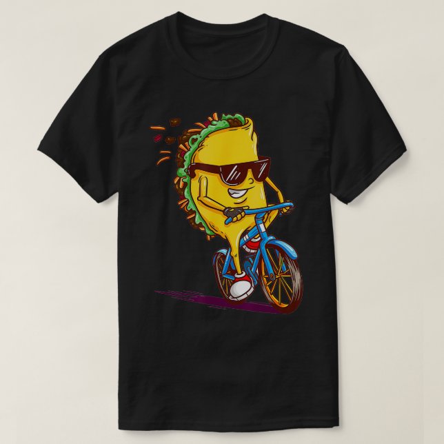 Cykling Tacos för manar Road Bike Bicycle Cyclist  T Shirt (Design framsida)