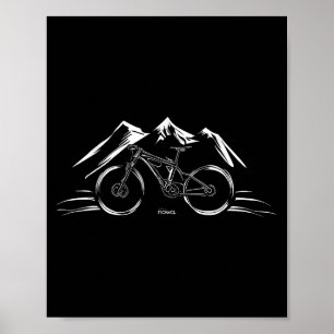 Cykling Tävla Bicycle Motivation Mountain Bike Cl Poster
