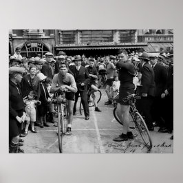 Cykling Tävling Paris Roubaix 1900 Färg Redux Poster