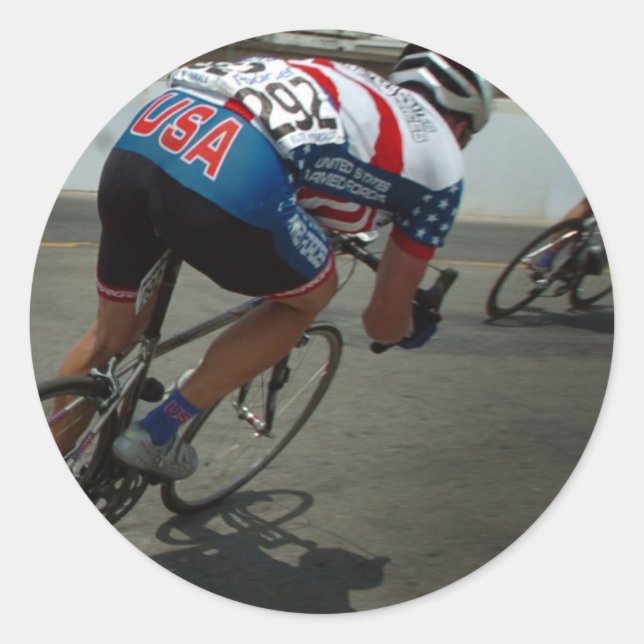 Cykling Tävling Runt Klistermärke (Framsida)