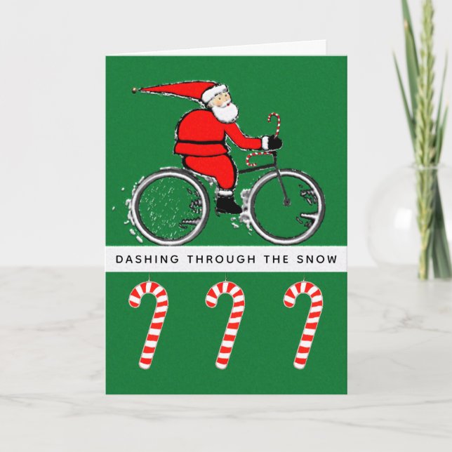 Cykling till jul-Helgdagskort Helgkort (Framsida)