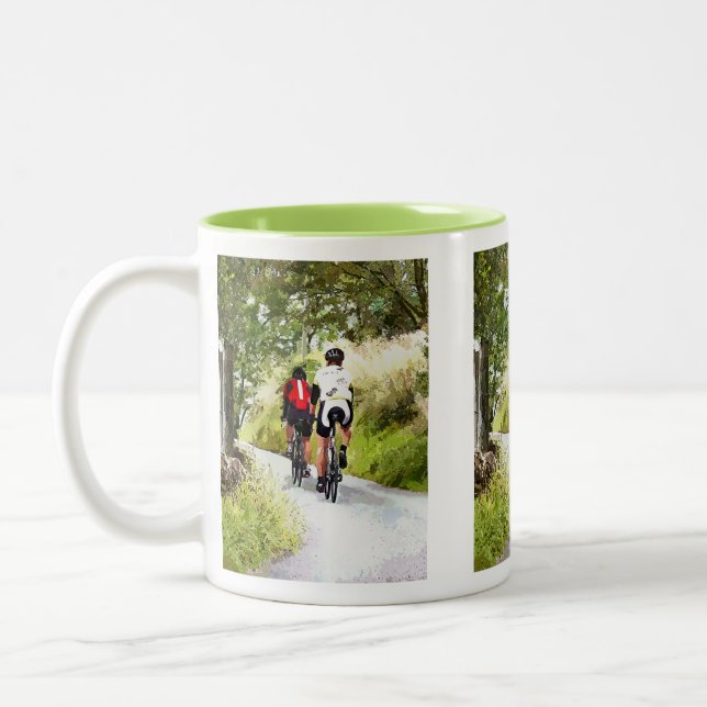 CYKLING Två-Tonad MUGG (Vänster)