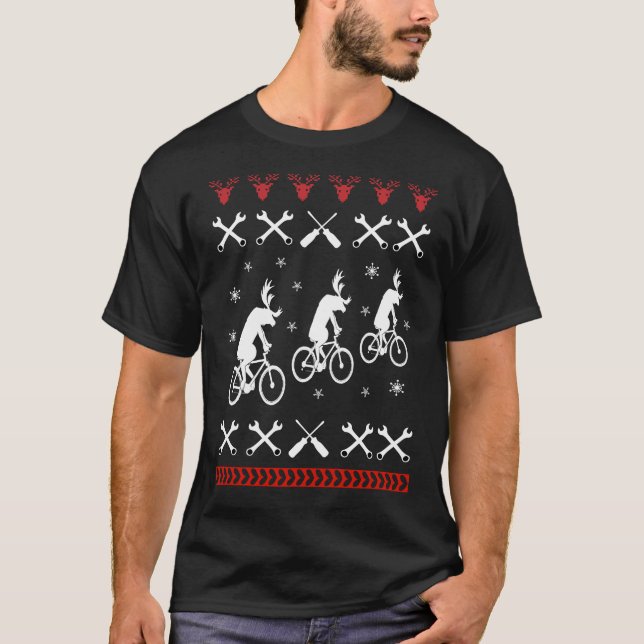 Cykling Ugly jul T Shirt (Framsida)