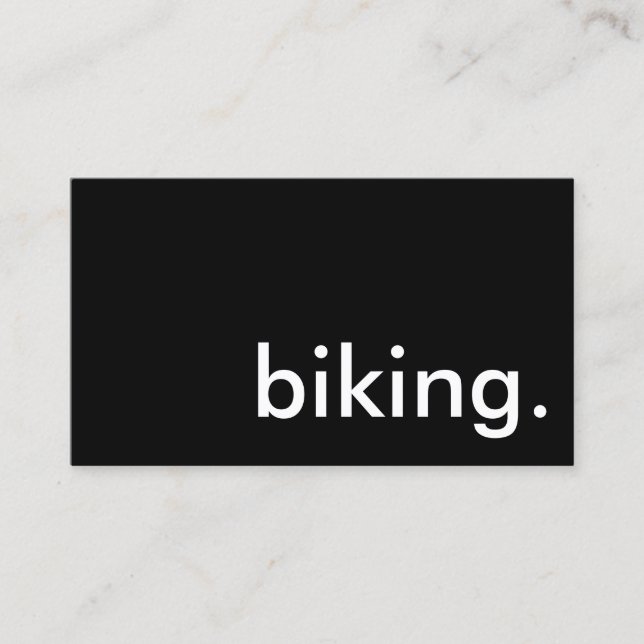 cykling. visitkort (Framsida)